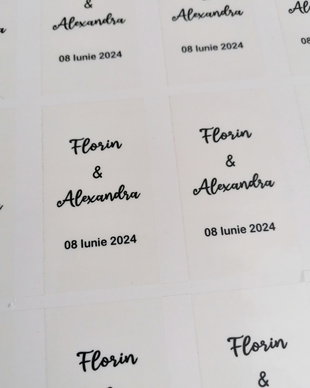 Etichete autoadezive transparente ( rezervate)