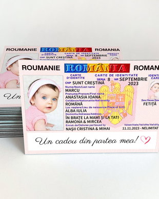Marturii botez handmade - Magneti botez buletin