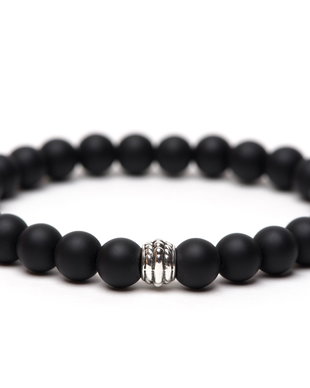 Brățară din onix negru mat 6mm