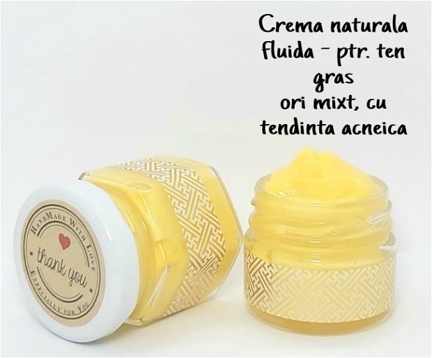 Crema naturala - ten gras, mixt ori acneic