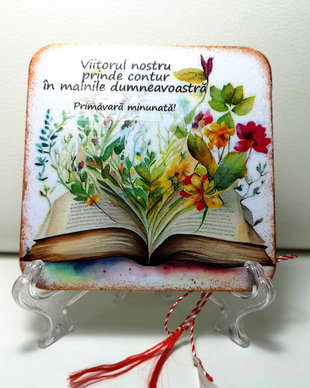 Felicitare pentru profesoare - martisor