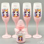 Pahare personalizate pentru botez cu tematica Unicorn