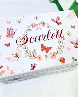 Cutie Amintiri Personalizată - Butterflies