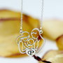 Lantisor/Colier  Silueta familiei / Personalizat / Argint 925