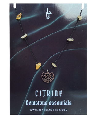 COLIER UNISEX CU CITRIN SI PANDANTIV ELEFANT