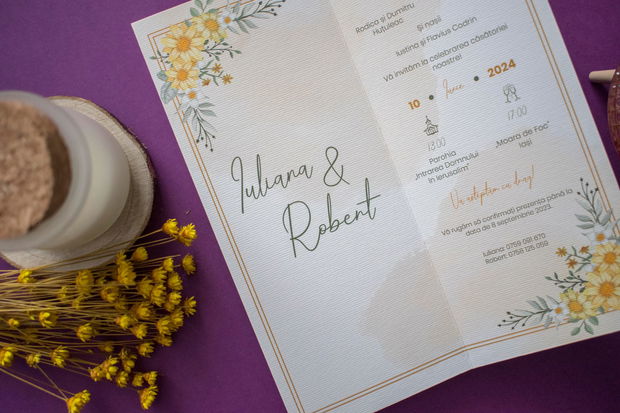 Invitatie nuntă | Yellow Blossom