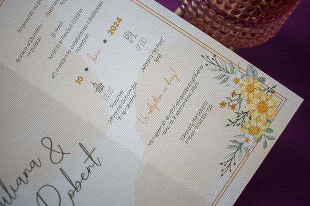 Invitatie nuntă | Yellow Blossom