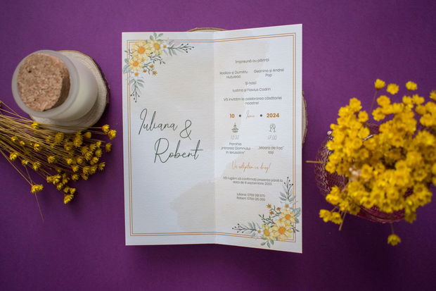 Invitatie nuntă | Yellow Blossom