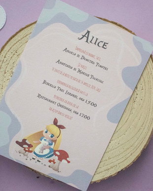 Invitatie botez | Alice în Tara Minunilor