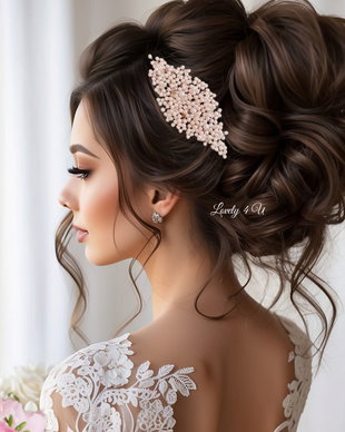 KATE *ACCESORIU CU  PERLE ROZ