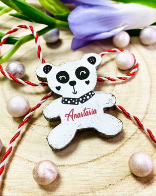 Martisoare personalizate in forma de ursulet - Panda sau Teddy