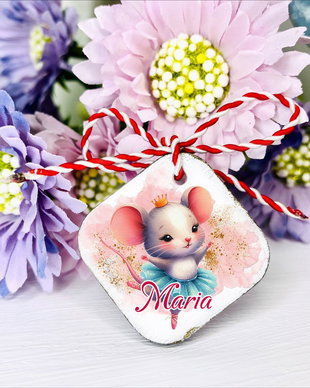 Martisoare personalizate in forma de romb - Balerine