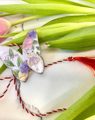 Martisoare personalizate fluture - Balerine