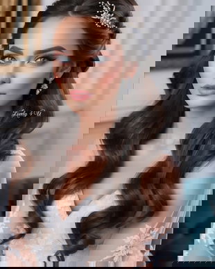 Accesoriu mic lateral mireasa- Romelia , Accesoriu cu perle pentru mirese