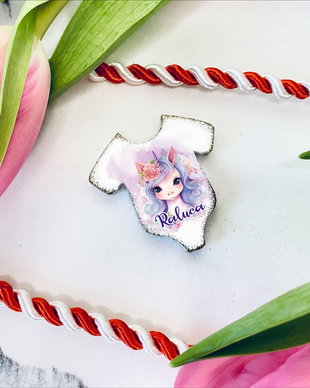 Martisoare personalizate forma body - Unicorni