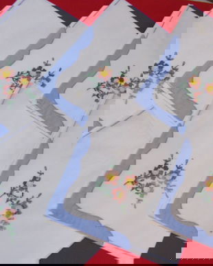 Nou/set 6 servete brodate