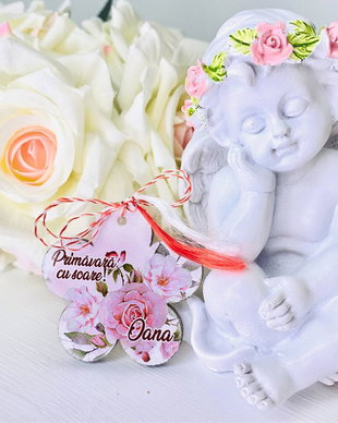 Martisoare personalizate floare cu modele inflorate