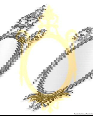 Oglinda din cristal cu o aurie din rasini