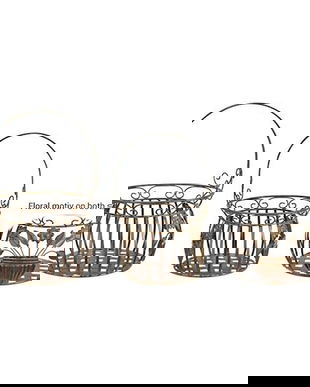 Set doua cosuri fier forjat antik brown