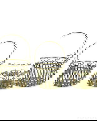 Set doua cosuri fier forjat antik green