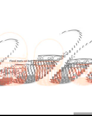 Set doua cosuri fier forjat antik rose