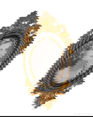 Rama foto auriu cu bleu din rasini