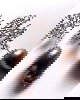 cercei cu perle de Mallorca in stil baroc 44927