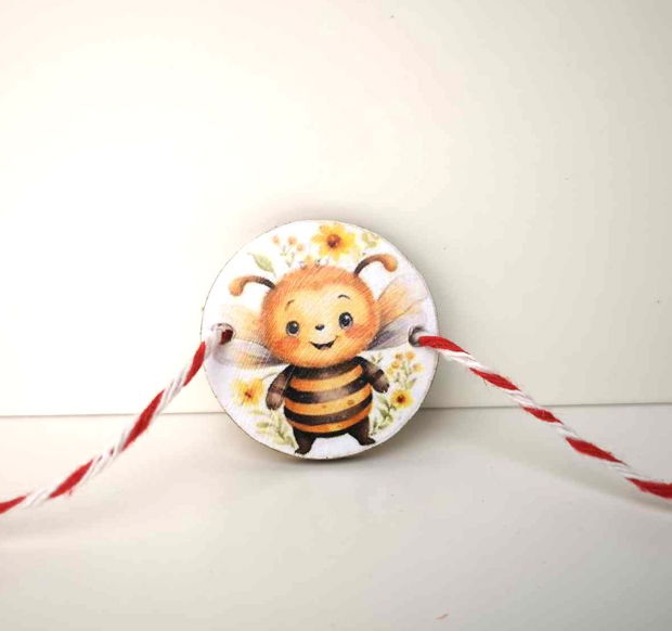Bartara martisor pentru copii, cu albinuta