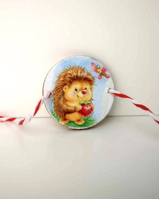 Martisor bratara pentru copii, cu arici