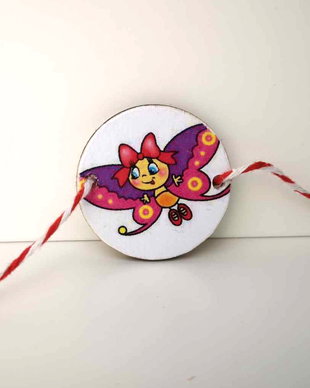 Martisor bratara pentru copii, tema fluturas