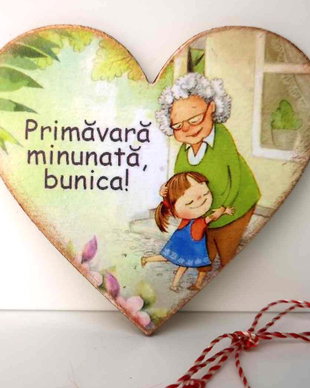 Martisor tip magnet, personalizat pentru bunica/ mamaia