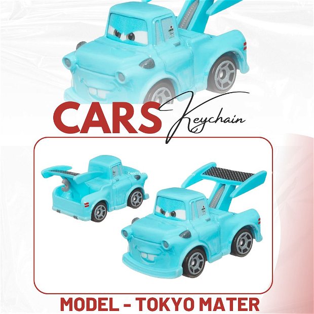 Breloc cu masinuta originala Cars - Mini Racers - Fulgerul Mcqueen
