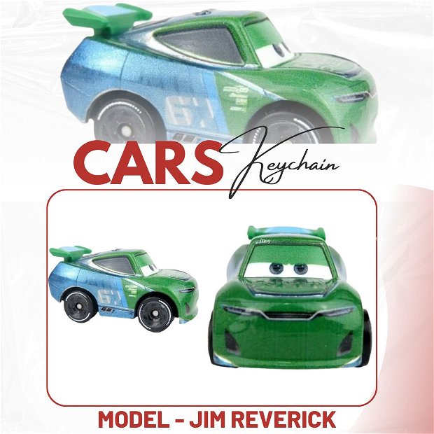Breloc cu masinuta originala Cars - Mini Racers - Fulgerul Mcqueen