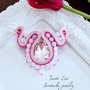 Colier soutache roz