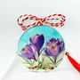 Martisor tip brosa personalizat cu flori branduse