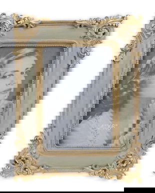 Rama foto din rasini auriu cu gri