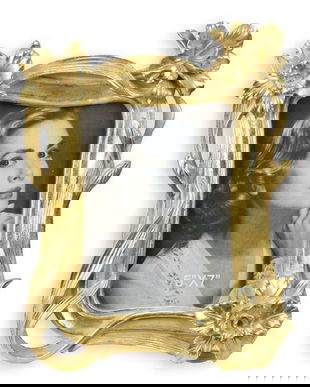 Rama foto aurie cu flori