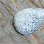 Cabochon opal dendritic, 41x30x6.5 mm