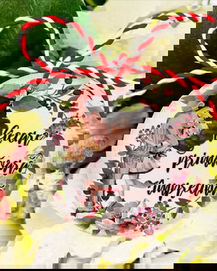 Martisor personalizat - Rotund cu magnet - Indragostiti