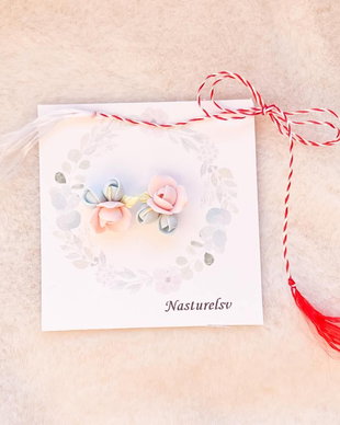 Cercei martisor: Trandafiri