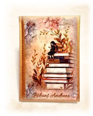 Agenda nedatata personalizata, format A5, cadou Prof. Limba Romana / Bibliotecar