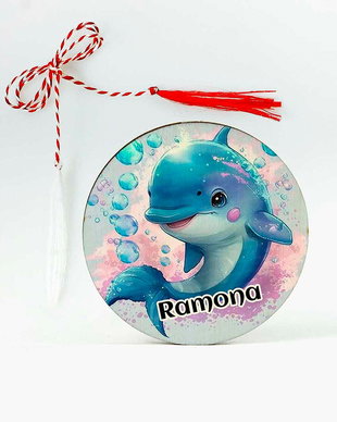 Martisor personalizat cu nume - Delfin