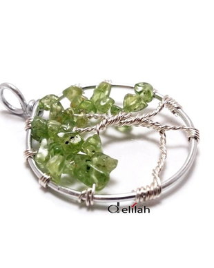 Pandantiv Tree of life peridot
