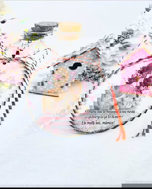 Martisoare magnet - personalizate cu mesaj - forma rotunda - Ziua mamei