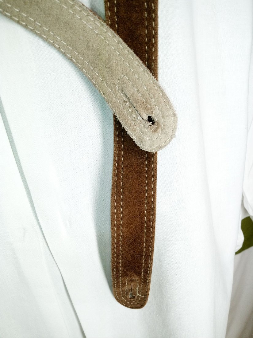 Bretele tradiționale bavareze din piele , pentru pantaloni barbatești