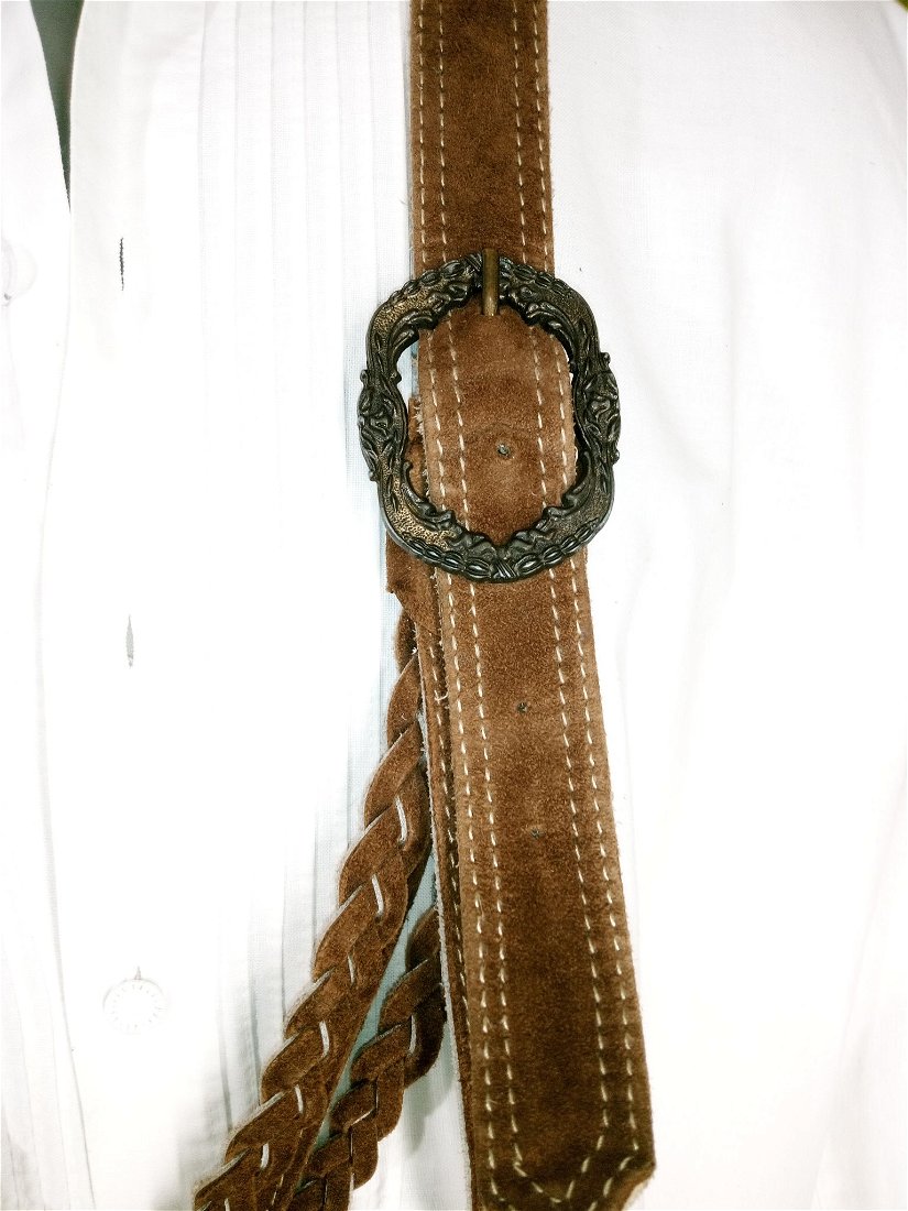 Bretele tradiționale bavareze din piele , pentru pantaloni barbatești