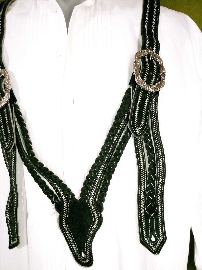Bretele tradiționale bavareze din piele , pt pantaloni bavarezi din piele