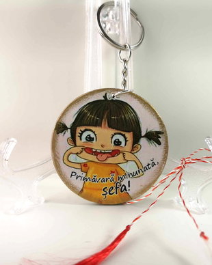 Martisor personalizat pentru sefa - breloc