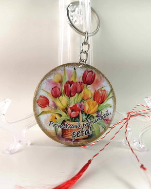 Martisor personalizat pentru sefa - breloc