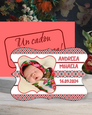 Marturii botez forma vintage traditional rosu